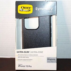 OtterBox Symmetry Series MagSafe Case for iPhone 15 Pro - Black - New!